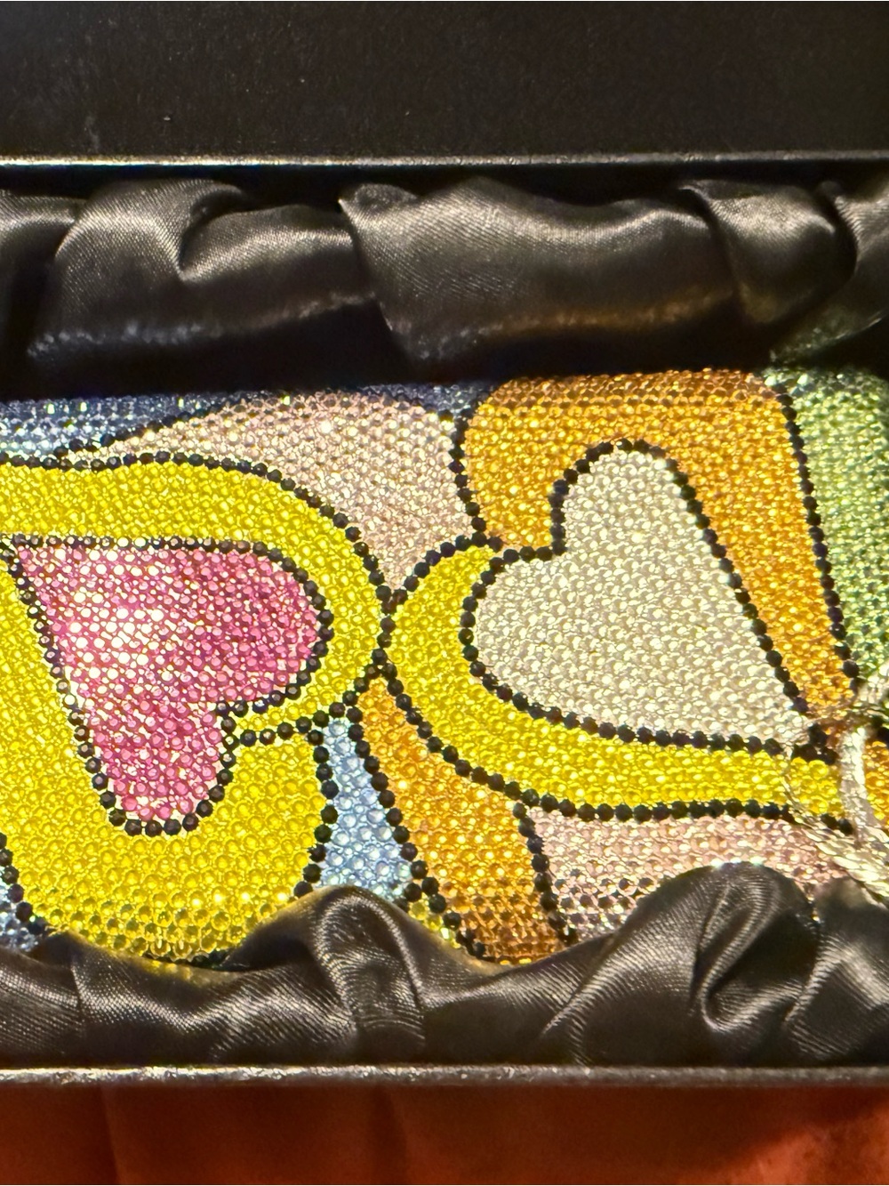 Rhinestone Crystal embellished handbag